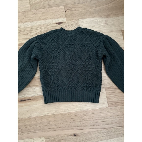 Splendid Leonie Bobble Sweater Balloon Sleeves Speckle Green Size XS Cotton Wool - Picture 5 of 12